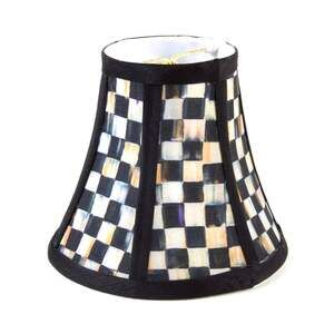 NEW MacKenzie-Childs Courtly Check Chandelier Silk Lamp Shade
